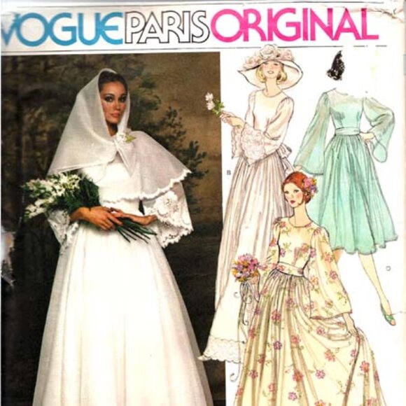 Vintage VOGUE NINA RICCI Wedding Gown Paris Original Pattern #1363 - Size 12 - U - Picture 1 of 3